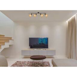 Netlighting Wenna Ceiling Spotlight Bar Matt Black 4x E27 - thumbnail 6