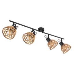 Netlighting Wenna Ceiling Spotlight Bar Matt Black 4x E27 - thumbnail 2