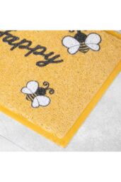 Artsy Mats Bee Happy Doormat in Yellow - Size: 40 cm x 70 cm - thumbnail 2