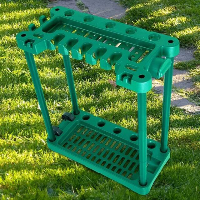 VOGREX Garden Tool Storage Trolley Organiser for Garage & Garden in Green - image 1