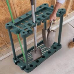 VOGREX Garden Tool Storage Trolley Organiser for Garage & Garden in Green - thumbnail 4