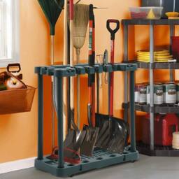 VOGREX Garden Tool Storage Trolley Organiser for Garage & Garden in Green - thumbnail 2