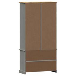 Berkfield Home Beautiful Bookcase VIGO Grey 85x35x170 cm Solid Wood Pine - Size: 85 x 35 x 170 cm - thumbnail 7