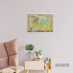 "Artery8 Sutton 1946 Pictorial Map Nantucket Island Canvas Wall Art Print - Size: W18"" x H24""" - thumbnail 3