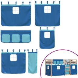 Berkfield Home Elegant Bunk Bed without Mattress Blue 80x200 cm Solid Wood Pine - thumbnail 9