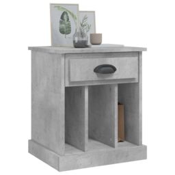Berkfield Home Bedside Cabinet Concrete Grey 43x36x50 cm - Size: 43 x 36 x 50 cm - thumbnail 4