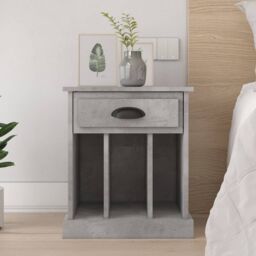Berkfield Home Bedside Cabinet Concrete Grey 43x36x50 cm - Size: 43 x 36 x 50 cm - thumbnail 1