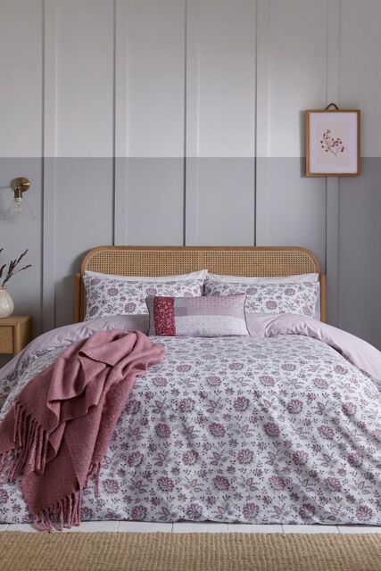 Helena Springfield 'Cherine' Duvet Cover Set in Pink - Size: Super King - image 1