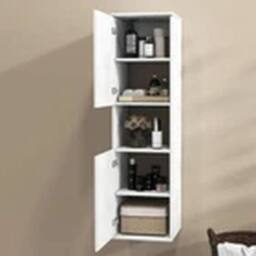 Kelvenix Bathroom Storage Cabinet Wall Mounted Cabinet in White - thumbnail 4