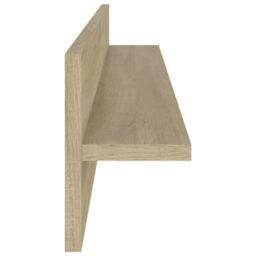 Berkfield Home Wall Shelf 2 pcs Sonoma Oak 80x11.5x18 cm Engineered Wood in Brown - thumbnail 5