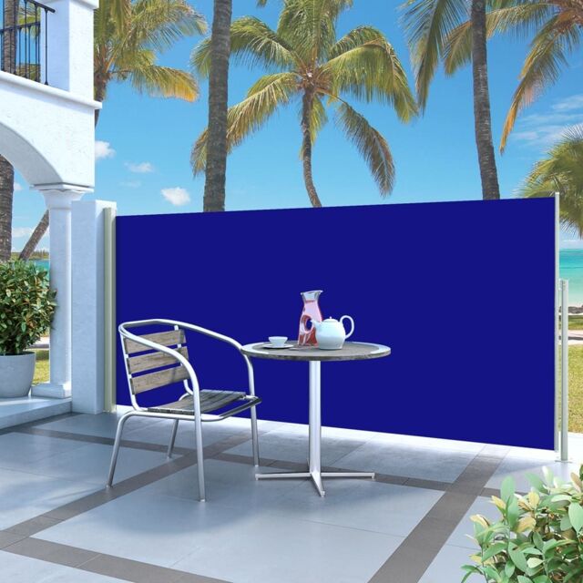Berkfield Home Retractable Side Awning 140 x 300 cm Blue - image 1