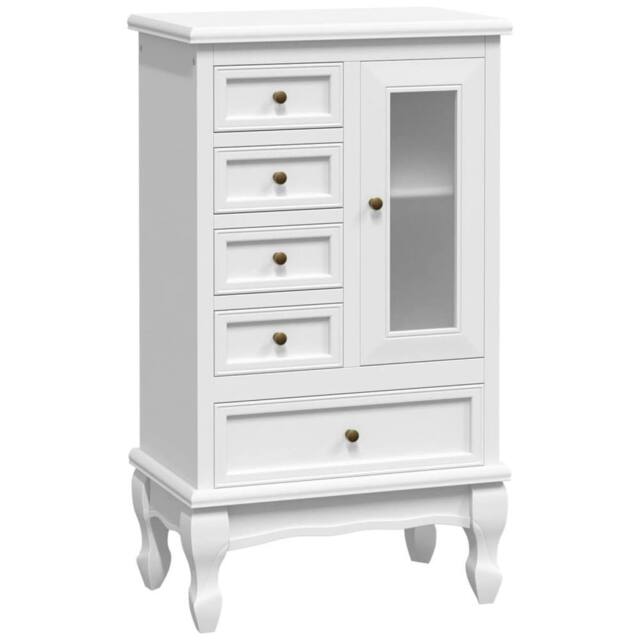 Berkfield Home Cabinet with 5 Drawers 2 Shelves White - image 1