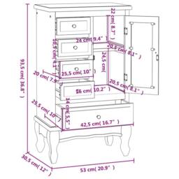 Berkfield Home Cabinet with 5 Drawers 2 Shelves White - thumbnail 9