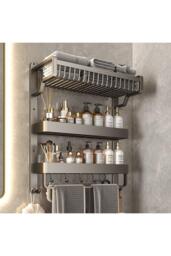 3-Tiers Corner Shower Caddy Bathroom Storage Shelf Rack Basket Organiser Tidy Tray