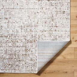 Livabliss Our Pnw Home-Cascade Ivory Brown Modern High Pile Living Dining Rug in White - Size: 80 cm x 220 cm - thumbnail 4