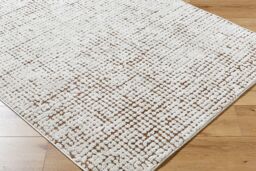 Livabliss Our Pnw Home-Cascade Ivory Brown Modern High Pile Living Dining Rug in White - Size: 80 cm x 220 cm - thumbnail 6