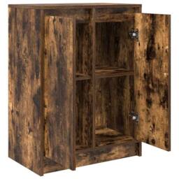 Berkfield Home Sideboard Smoked Oak 57x34x76 cm Engineered Wood in Brown - Size: 57 x 34 x 76 cm - thumbnail 5