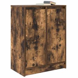 Berkfield Home Sideboard Smoked Oak 57x34x76 cm Engineered Wood in Brown - Size: 57 x 34 x 76 cm - thumbnail 4
