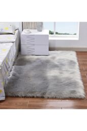 Living and Home Grey Soft Shaggy Area Rugs Washable Quick-Drying Thick Pile Rug for Bedroom Living Room, 180cm L x 100 cm W - Size: 100 cm x 180 cm - thumbnail 6