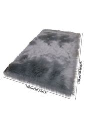 Living and Home Grey Soft Shaggy Area Rugs Washable Quick-Drying Thick Pile Rug for Bedroom Living Room, 180cm L x 100 cm W - Size: 100 cm x 180 cm - thumbnail 4