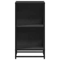 Berkfield Home Modern Book Cabinet Black 40x35x76 cm Engineered Wood - Size: 40 x 35 x 76 cm - thumbnail 4