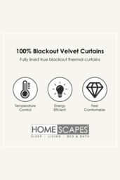 Homescapes Thermal 100% Blackout Velvet Curtains in Grey - Size: 117 cm width x 137 cm drop - thumbnail 6