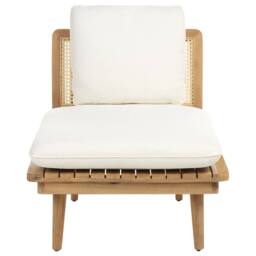Wyld and Coco 5 Piece Outdoor Set Acacia Wood PE Rattan Backrests Light Beige in Brown - thumbnail 8