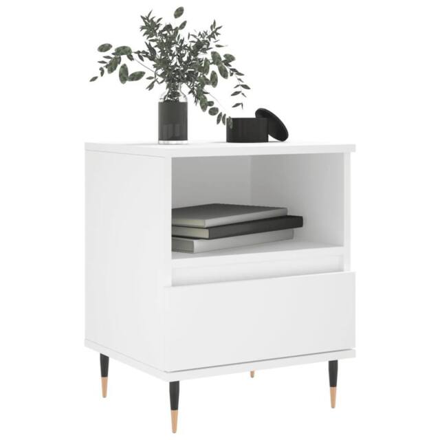 Berkfield Home Modern Bedside Cabinets 2 pcs White 40x35x50 cm Engineered Wood - Size: 40 x 35 x 50 cm - image 1