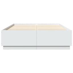 Berkfield Home Modern Bed Frame without Mattress White 150x200 cm King Size - thumbnail 4