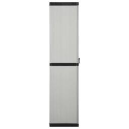 Berkfield Home Garden Storage Cabinet with 3 Shelves Grey&Black 68x40x168 cm in Grey - Size: 68 x 40 x 168 cm - thumbnail 4