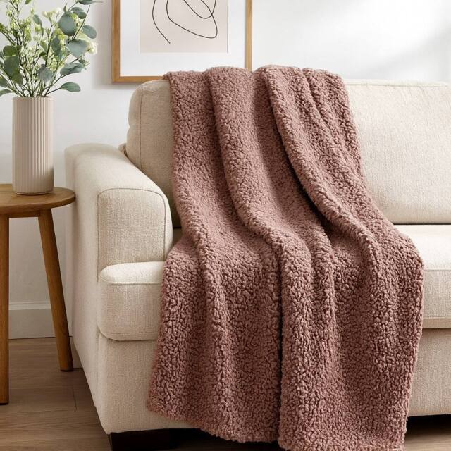 Voltico Super Soft Cuddle Throw 130 x 180cm - Soft Sofa & Bed Blanket in Light Brown - Size: 130 cm x 180 cm - image 1