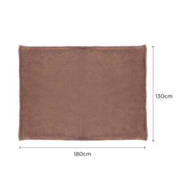 Voltico Super Soft Cuddle Throw 130 x 180cm - Soft Sofa & Bed Blanket in Light Brown - Size: 130 cm x 180 cm - thumbnail 4