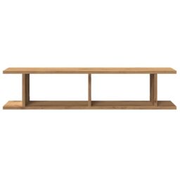 Berkfield Home Wall Shelves 2 pcs Artisan Oak 90x18x20 cm Engineered Wood in Brown - Size: 90 x 18 x 20 cm - thumbnail 5