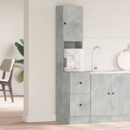 Berkfield Home Kitchen Cabinet Concrete Grey 35x50x180 cm Engineered Wood - Size: 35 x 50 x 180 cm - thumbnail 2