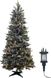 Xmas Haus 1.8m Pre-Lit 100ww Pop Up Frosty Pine Xmas Tree in White - Size: 1 Pack - thumbnail 1
