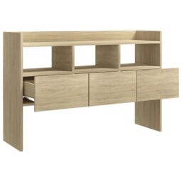 Berkfield Home Sideboard Sonoma Oak 105x30x70 cm Engineered Wood in Brown - Size: 105 x 30 x 70 cm - thumbnail 5