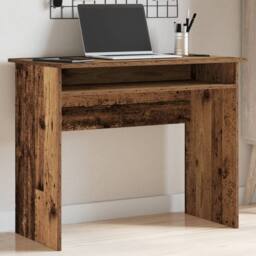 Berkfield Home Elegant Desk Old Wood 90x50x74 cm Engineered Wood in Brown - Size: 90 x 50 x 74 cm - thumbnail 2