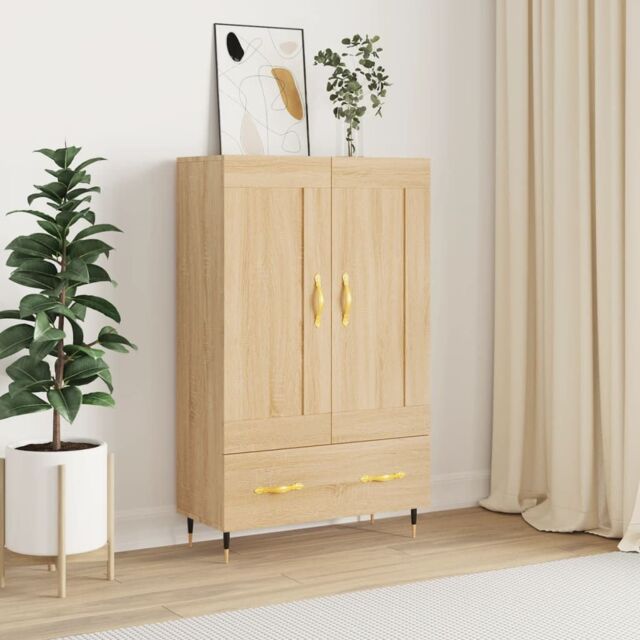 Berkfield Home Highboard Sonoma Oak 69.5x31x115 cm Engineered Wood in Brown - image 1