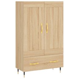 Berkfield Home Highboard Sonoma Oak 69.5x31x115 cm Engineered Wood in Brown - thumbnail 2