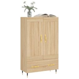 Berkfield Home Highboard Sonoma Oak 69.5x31x115 cm Engineered Wood in Brown - thumbnail 3