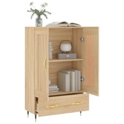 Berkfield Home Highboard Sonoma Oak 69.5x31x115 cm Engineered Wood in Brown - thumbnail 4