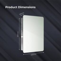SPETLEK Bathroom Mirror Cabinet Wall Hung Mount Sliding in Silver - thumbnail 4