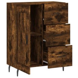 Berkfield Home Sideboard Smoked Oak 69.5x34x90 cm Engineered Wood in Brown - thumbnail 6
