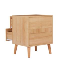FURNITURE ONE Bedside Table Set of 2, Rattan Chest of 2 Drawers - Natural - Size: 1 Pack - thumbnail 4