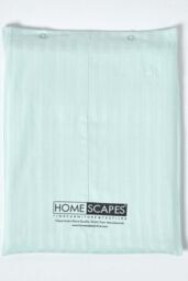 Homescapes Egyptian Cotton Satin Stripe Flat Sheet 330 Thread Count in Blue - Size: Double Flat - thumbnail 5