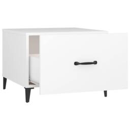 Berkfield Home Coffee Table with Metal Legs White 50x50x40 cm - Size: 50 x 50 x 40 cm - thumbnail 8