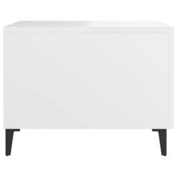 Berkfield Home Coffee Table with Metal Legs White 50x50x40 cm - Size: 50 x 50 x 40 cm - thumbnail 7