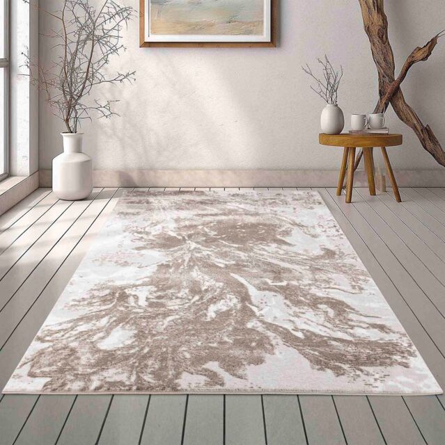 Desire Rugs Serenity Modern Abstract Area Rug - Flowing Water-Inspired Design for Living Room, Bedroom, Hallway in Stone - Size: 80 cm x 150 cm - image 1