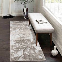 Desire Rugs Serenity Modern Abstract Area Rug - Flowing Water-Inspired Design for Living Room, Bedroom, Hallway in Stone - Size: 80 cm x 150 cm - thumbnail 6