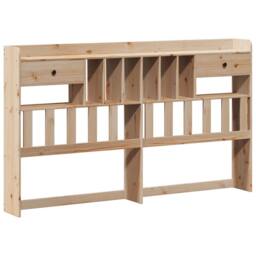 Berkfield Home Bookcase Bed without Mattress 180x200cm Solid Wood Pine in Light Sand - Size: Super King - thumbnail 7